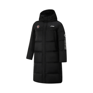 李宁长款 CBA专业篮球系列鸭绒运动外套AYMU389 羽绒服男2025冬新款