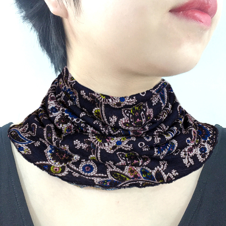 细羊毛薄款围脖女套头春秋冬百搭