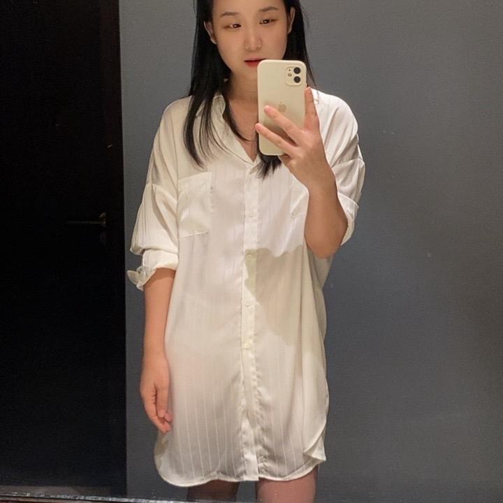 米粒 男朋友的衬衫性感微透女士睡裙