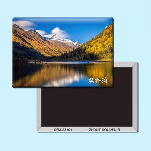 四川双桥沟旅行纪念品磁性冰箱贴磁贴贴纸现代简约磁装 饰贴23101
