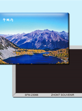 四川毕棚沟旅行纪念品磁性冰箱贴磁贴贴纸现代简约磁装饰贴23066