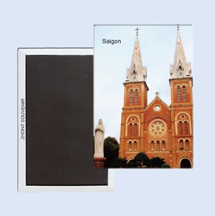 家居饰品越南西贡胡志明市红教堂旅游纪念品磁性冰箱贴5337