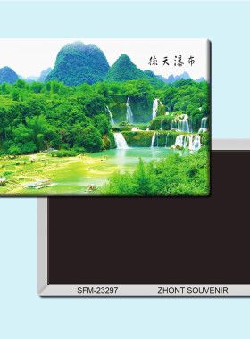 广西德天瀑布旅游纪念品磁性冰箱贴磁贴简约家居装饰贴纸23297