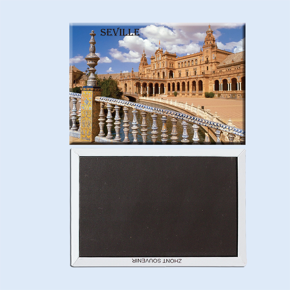 卡通西班牙塞利维亚华丽的宫殿美景 磁性冰箱贴 22945个性创意