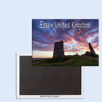 卡通英国埃塞克斯 夕阳下的城堡  磁性冰箱贴 24261个性创意