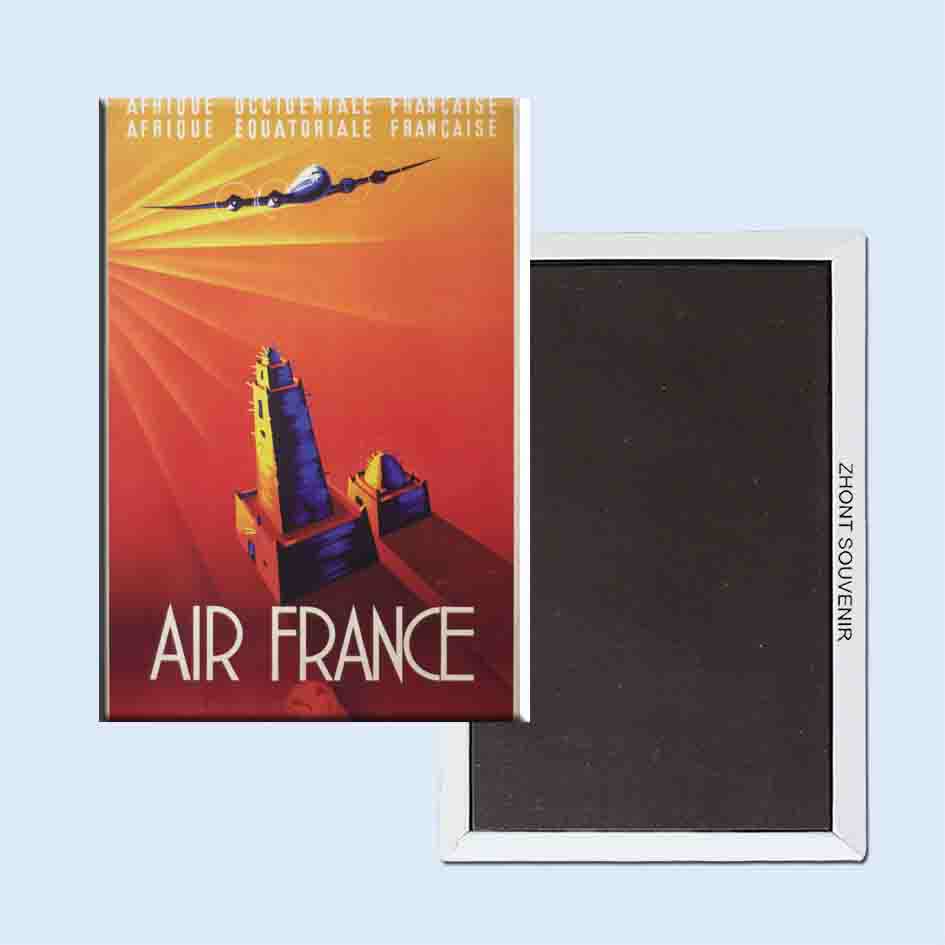 卡通法国航空广告海报 复古怀旧冰箱贴24051个性创意