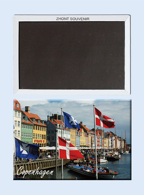 欧洲 丹麦哥本哈根城市美景 磁性冰箱贴 旅行纪念品 22515