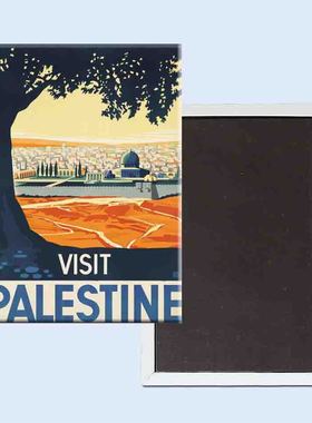 卡通巴勒斯坦旅游广告 复古怀旧冰箱贴24182个性创意