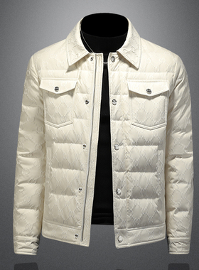 货号88851 P395 男士羽绒服90绒 钱塘大厦6019镂空图