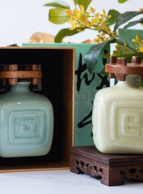 绘璟十八年陈绍兴花雕酒送礼酒黄色瓶蓝色瓶14度半干型黄酒