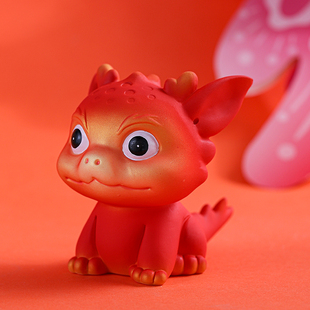 火旺龙陶瓷吉祥物龙年生肖摆件可爱萌宠造型家居书房桌面囯潮饰品