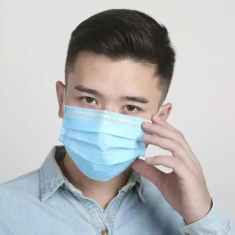 现货直发三防护口罩一1次性口罩成三层透防气雾霾防飞尘层人男女