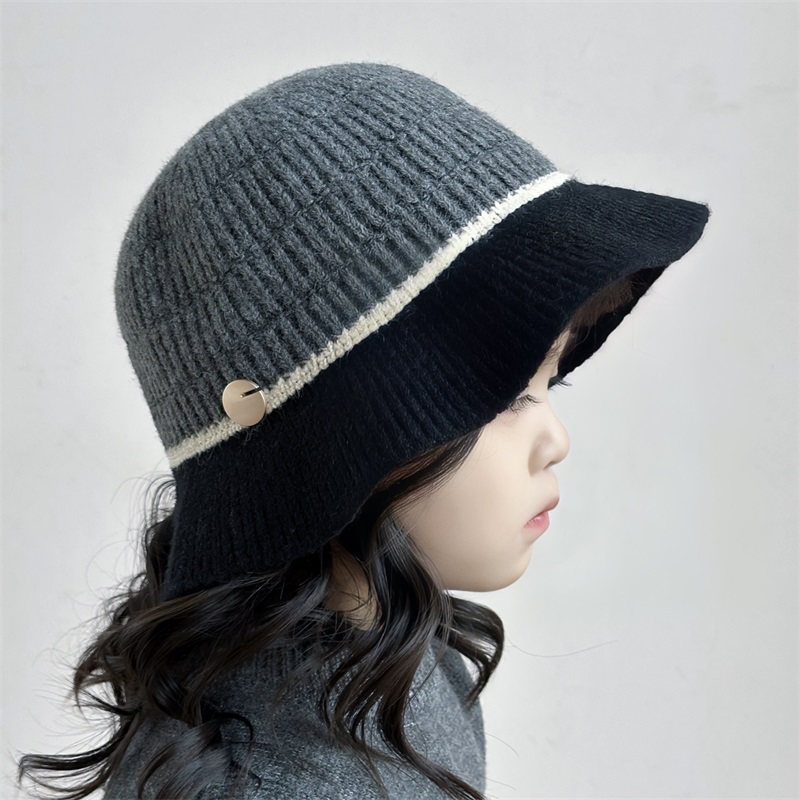 宝宝帽子ins婴幼儿渔夫帽秋冬季男女孩盆帽大檐防风帽1-2-3岁儿童