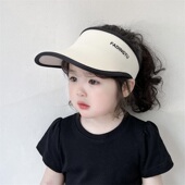 儿童防晒帽子夏季 空顶帽男女童鸭舌帽加长帽檐防紫外线宝宝太阳帽