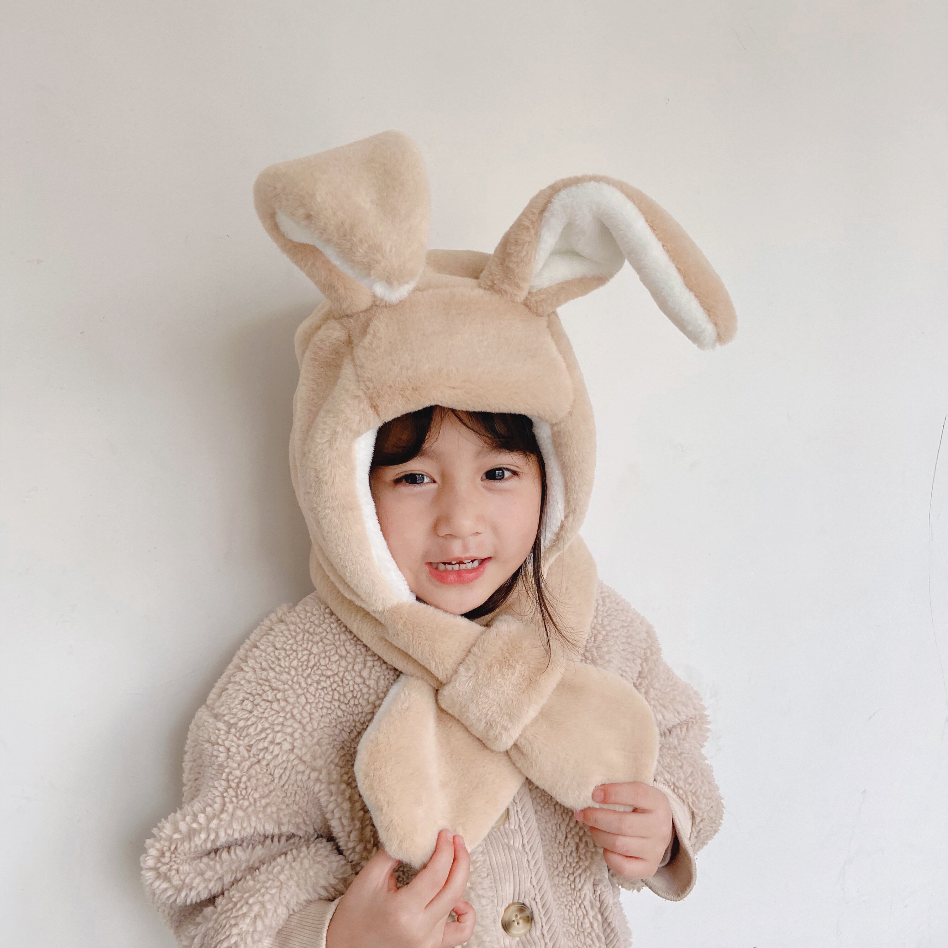 小孩帽子冬护耳帽可爱卡通宝宝雷锋帽萌网红儿童套头帽男女童保暖