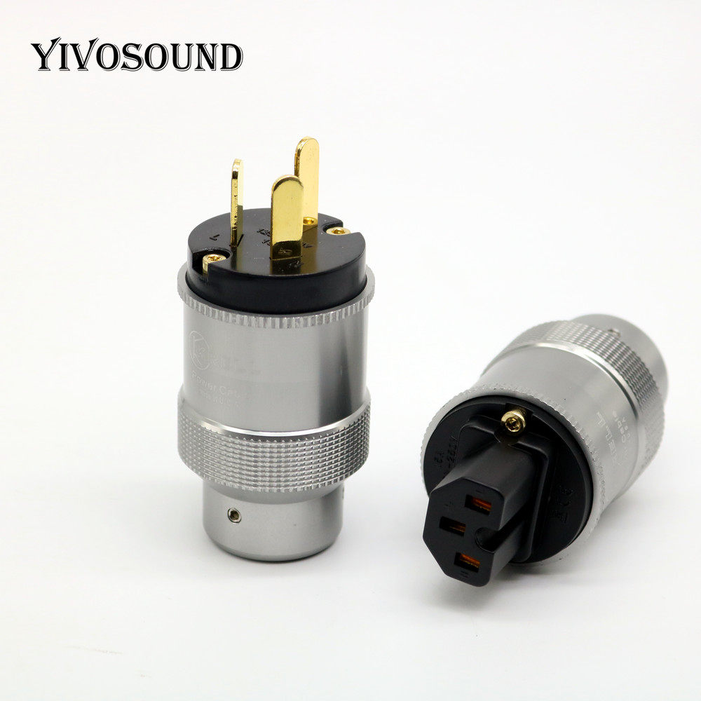 奇力k铑1代 hifi发烧音响电源配件 美标国标电源插头接头尾插一对