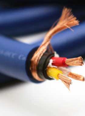 原装古河FP-3TS20 OCC蓝丝带发烧音响单晶铜电源线功放胆机连接线