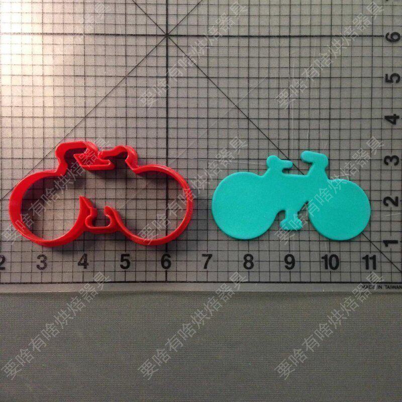 自行车3d打印饼干模具Bicycle立体卡通翻糖蛋糕切模套装 烘焙工具