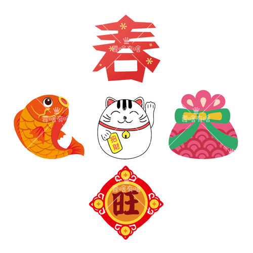 春节馒头模具过年福袋招财猫卡通