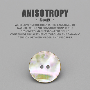 异向度 天然贝壳纽扣高端扣子 鲍鱼贝两眼扣衬衫西装大衣衣服暗扣