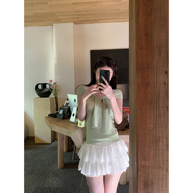 红人馆白色半身裙女夏2026新款a字裙子小个子蛋糕裙包臀显瘦短裙