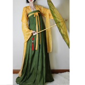 春日宴 陌上行日常多巴胺穿搭汉服女原创唐制一片式 破裙春夏季