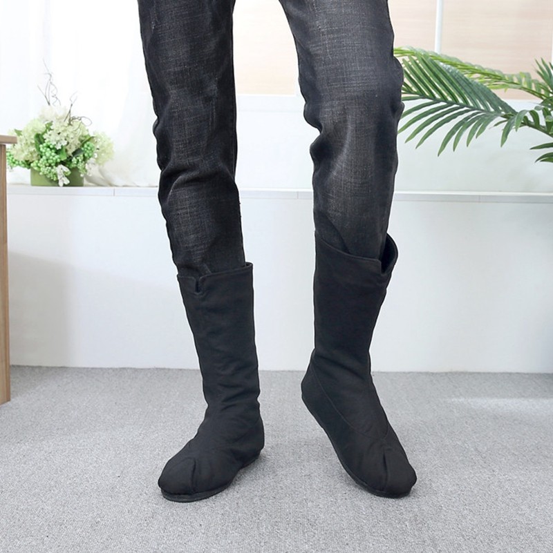 汉服店包邮复古翘头尖头皂靴官靴千层底纯手工影视靴汉服男女鞋靴