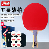 红双喜乒乓球拍儿童小学生初学专用四星五星专业级狂飙正品 横直拍
