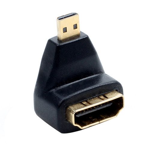 HDMI弯头转接头直角90度180度hdmi转换头母对MICRO公1.4转接口