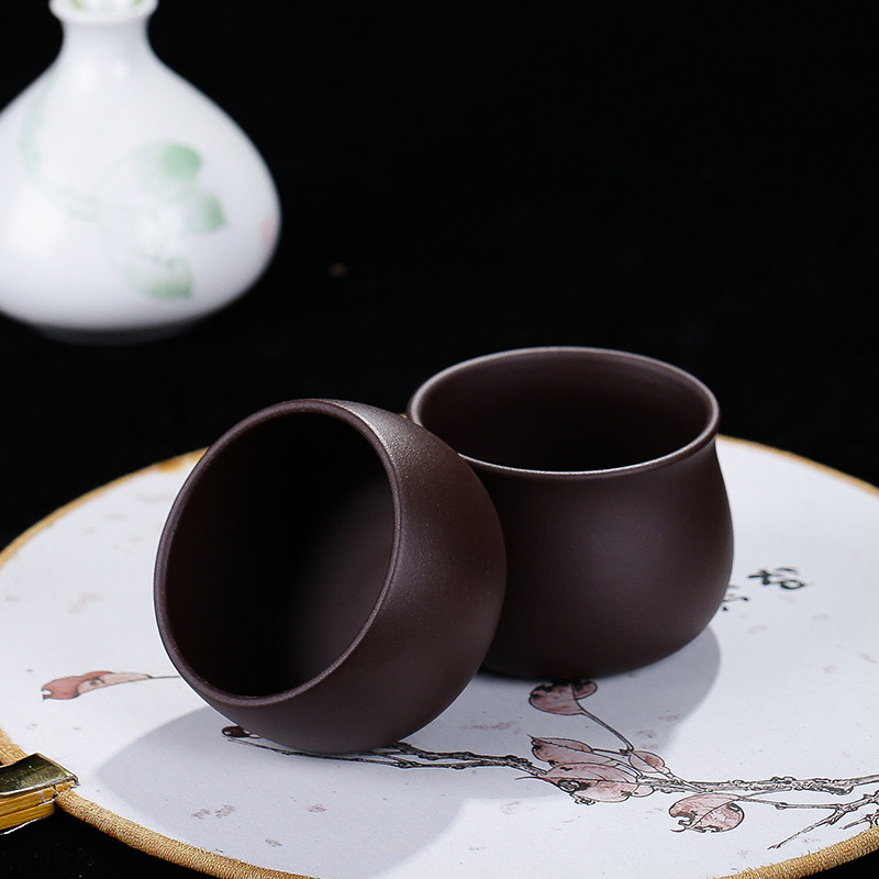 主人杯 紫砂杯茶盏宜兴纯手工功夫茶具老紫泥非陶瓷小杯子品茗杯