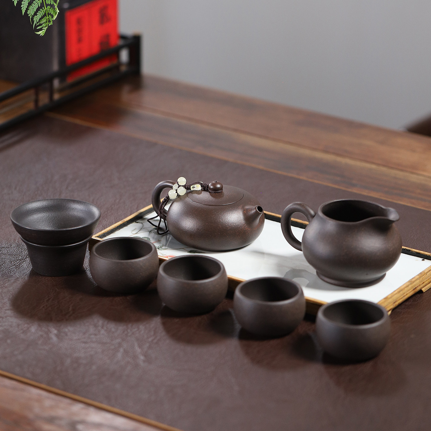 紫砂茶具套装功夫茶具礼盒茶壶茶杯家用办公泡茶器中式搭配扁西施