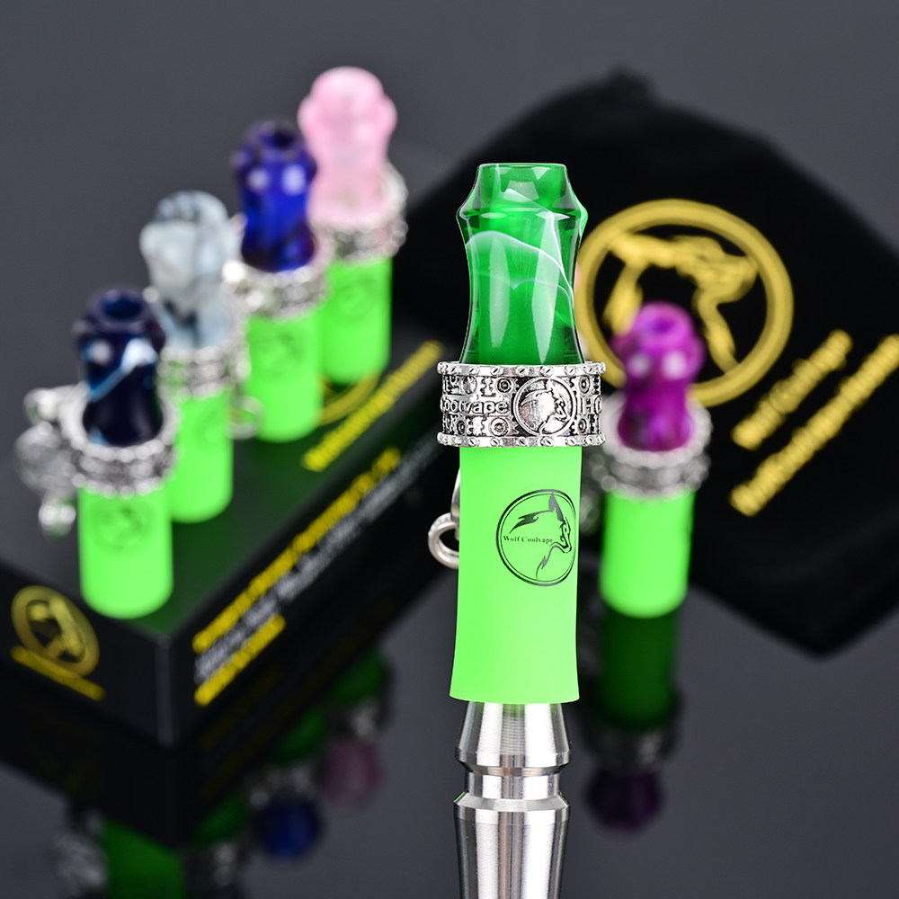 阿拉伯水烟配件树脂烟嘴夜光胶管古铜银扣私人挂链配两个黑色胶管