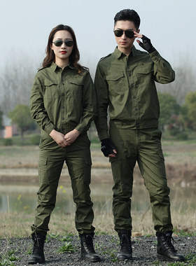 纯棉长短袖101空降师军绿迷彩服
