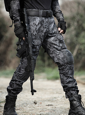 军迷战术蟒纹长裤蛙服套装下裤男女CS野战作训裤特种兵作战服长裤