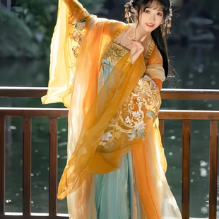 十二花神系列重工刺绣女汉服唐制古装 国风大典走秀款 菊花 新款