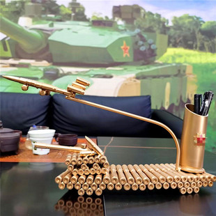 真子弹壳焊接笔筒桌面装饰品军人礼物办公室玄关家居酒柜新奇特