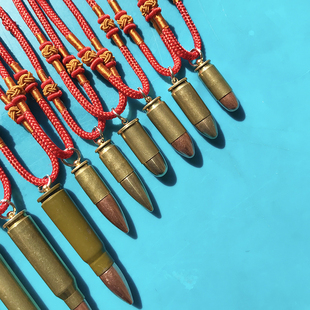 308高精真子弹项链男士挂件个性吊坠子弹壳项链车载挂件弹壳工艺