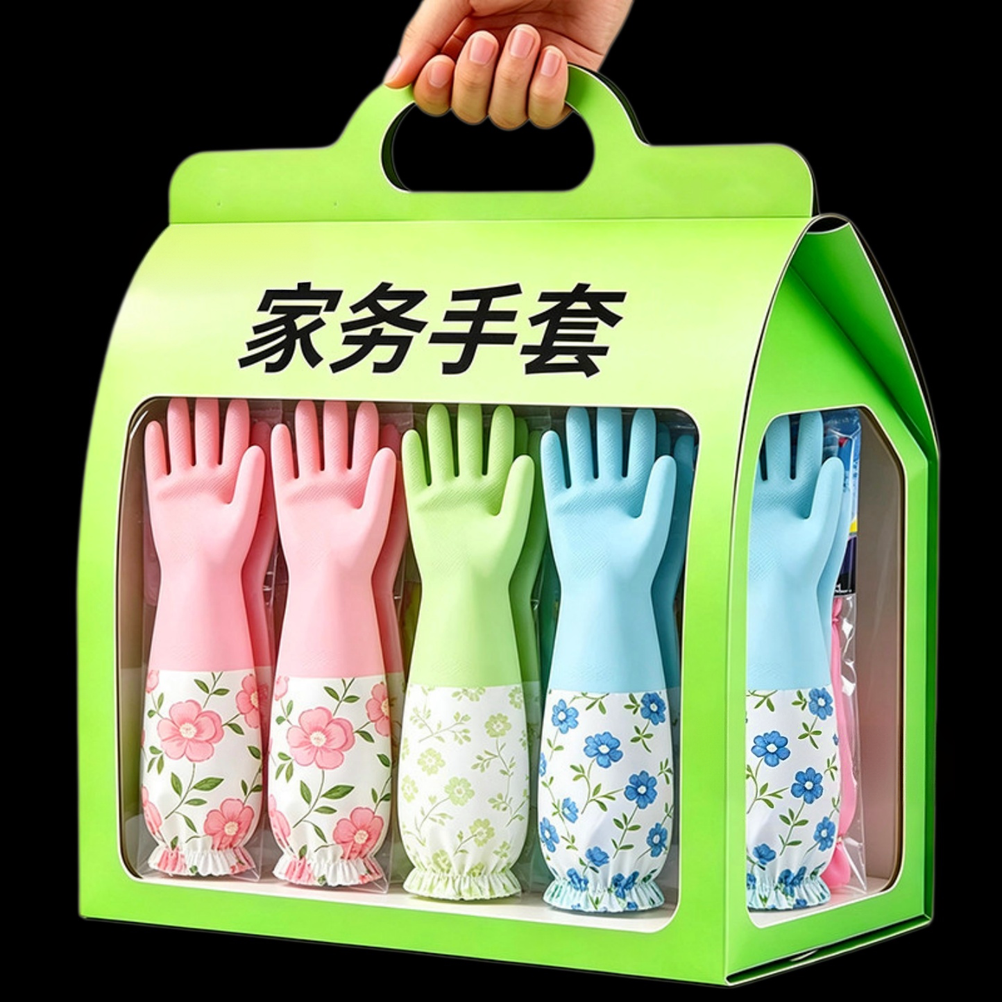 加厚洗碗手套家务加绒女耐磨防水乳胶耐用厨房专用橡胶清洁洗衣服