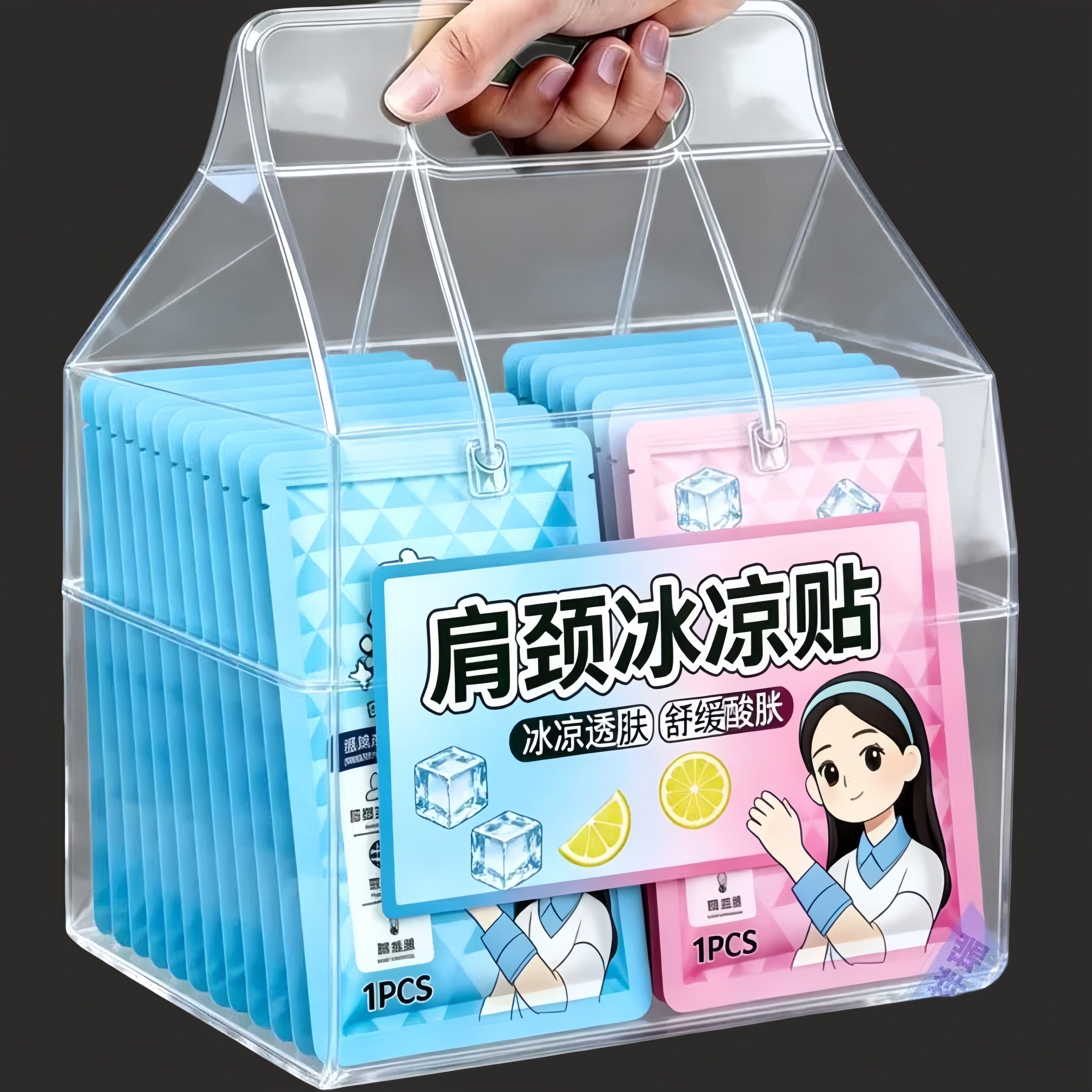 颈部冰凉贴肩颈冰凉加长夏季防暑神器军训运动清凉降温颈肩冰敷贴
