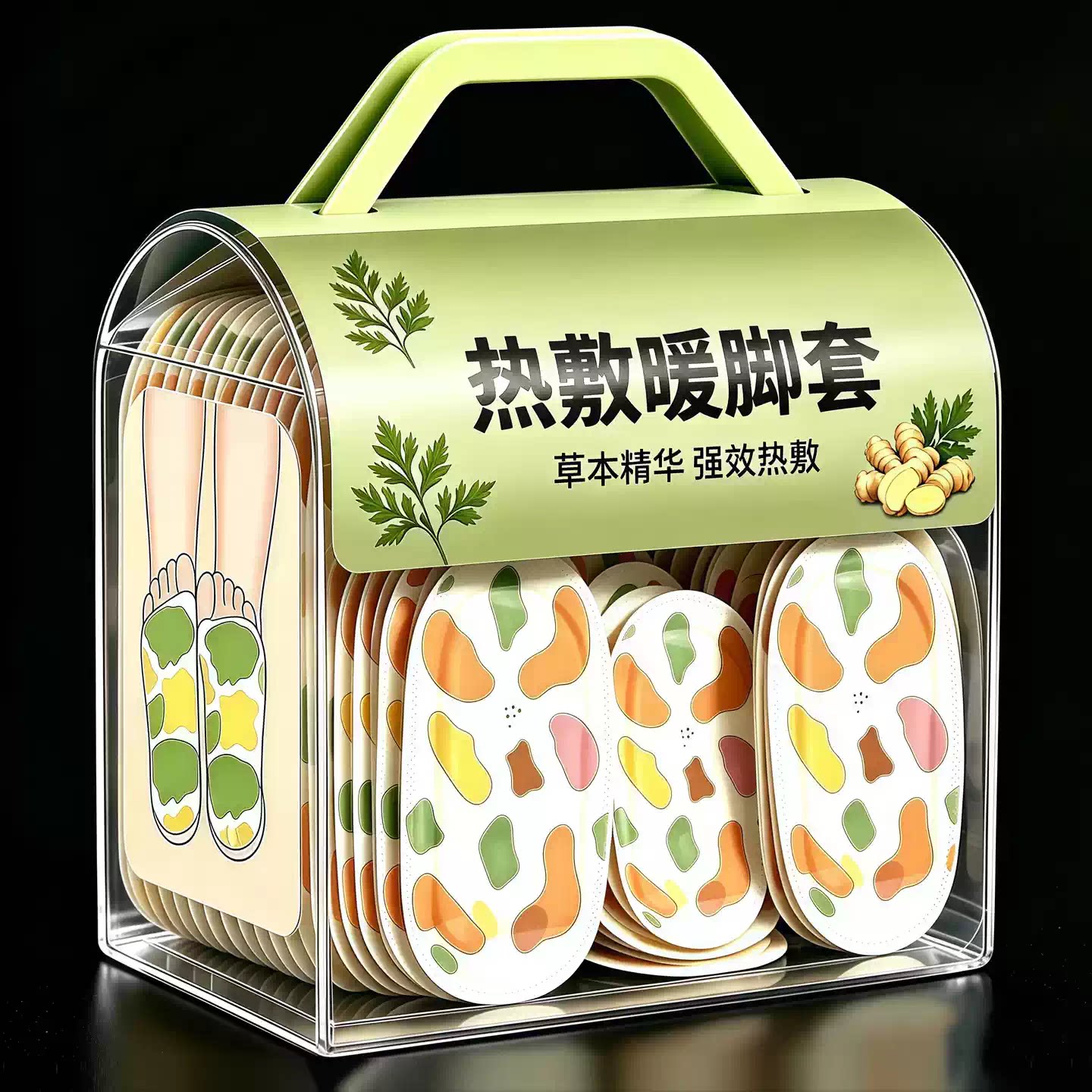 草本精华发热脚套暖脚神器穿戴式热敷脚底暖敷贴30片装护指温暖