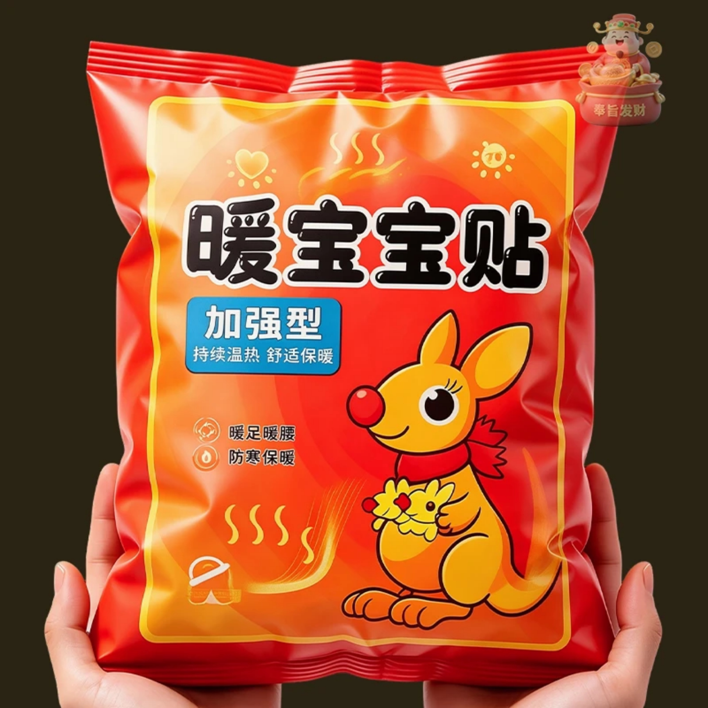 袋鼠暖宝宝贴办公自发热暖身冬天贴身热敷帖暖贴暖宝宝宫寒暖身贴