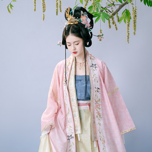 春夏复原汉服宋制对襟衫百迭裙