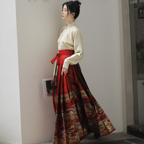 织金妆花马面裙明制立领
