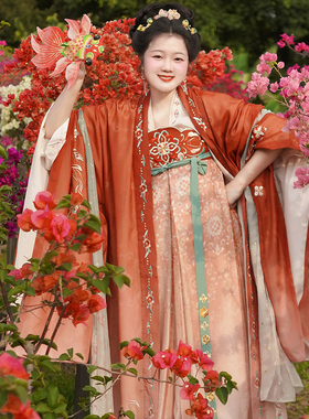 花朝记｜椒花颂声｜露华浓｜重工华丽｜唐制汉服大袖衫齐胸三裥裙