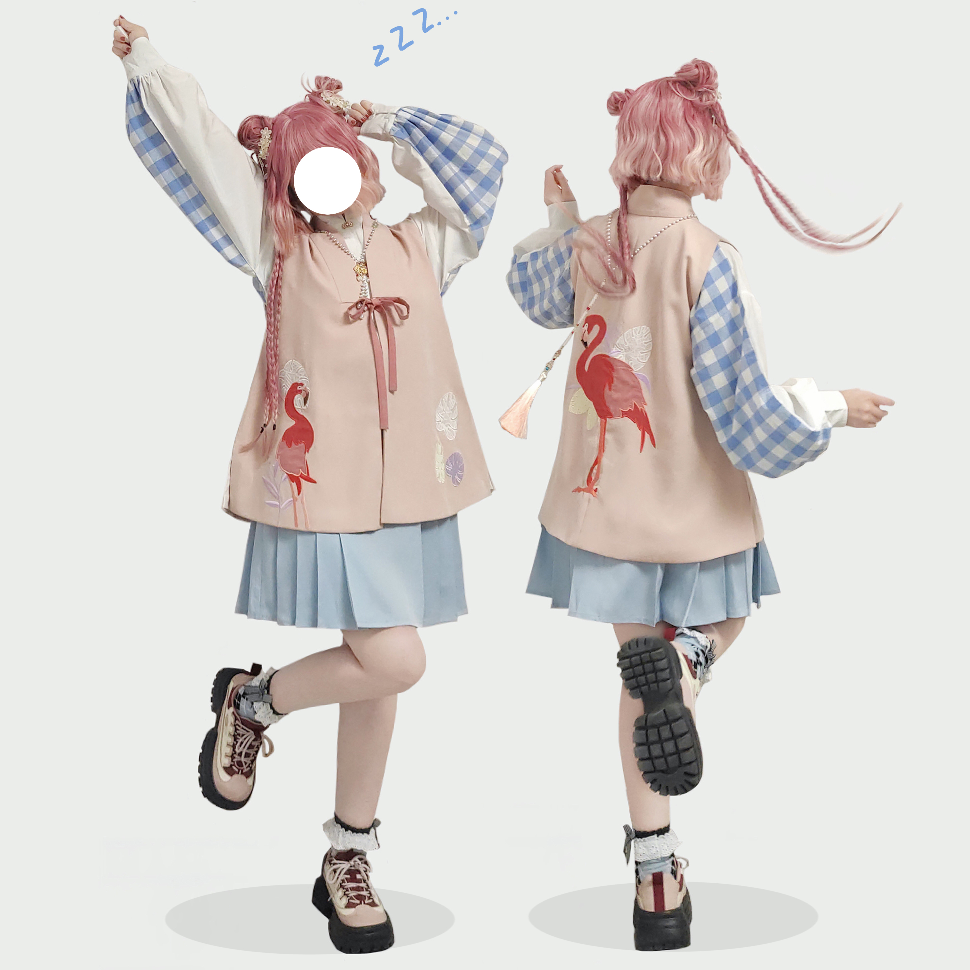 贴布绣工艺可爱日常马面裙