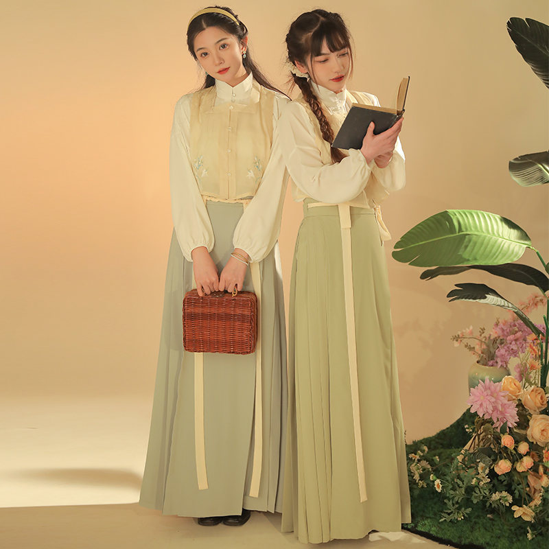 春夏日常文艺汉服汉元素长马面裙