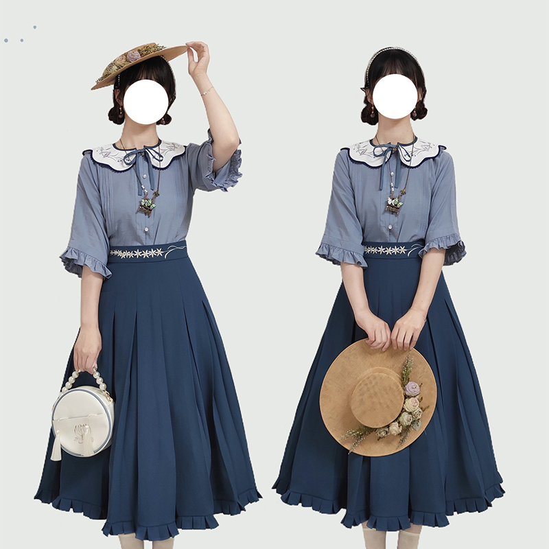 风琴褶褶裙明春夏汉服