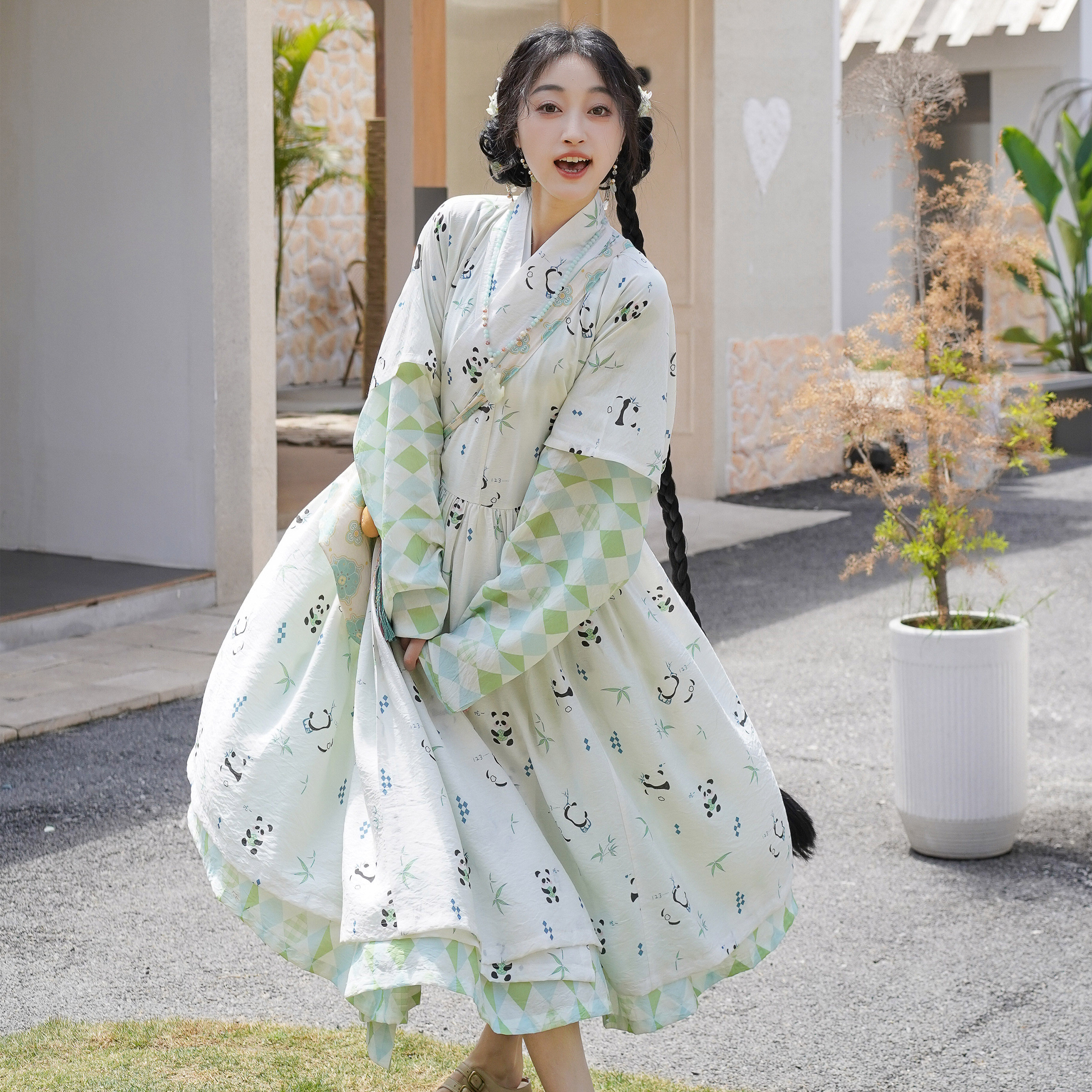 花朝记|竹团团|明制汉服贴里搭护人棉大明蓬蓬裙日常森系春夏女