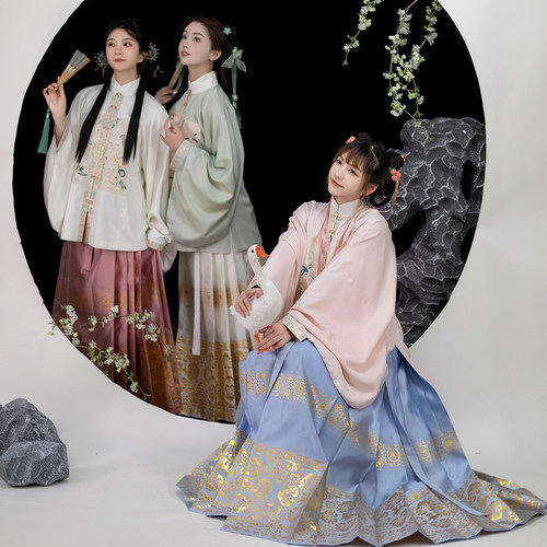 织金妆花补子明制对襟袄马面裙