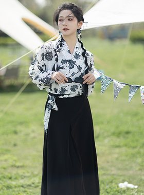 花朝记｜城野派对｜炊烟玫瑰｜春夏日常汉服｜宋飞机袖改良三裥裙